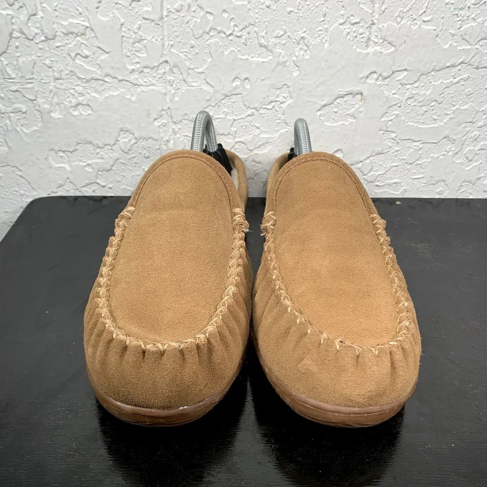 Tommy Bahama Slip On Mens Size 9 Tan Brown Faux Fur Comfort Shoes‎ TB6102S